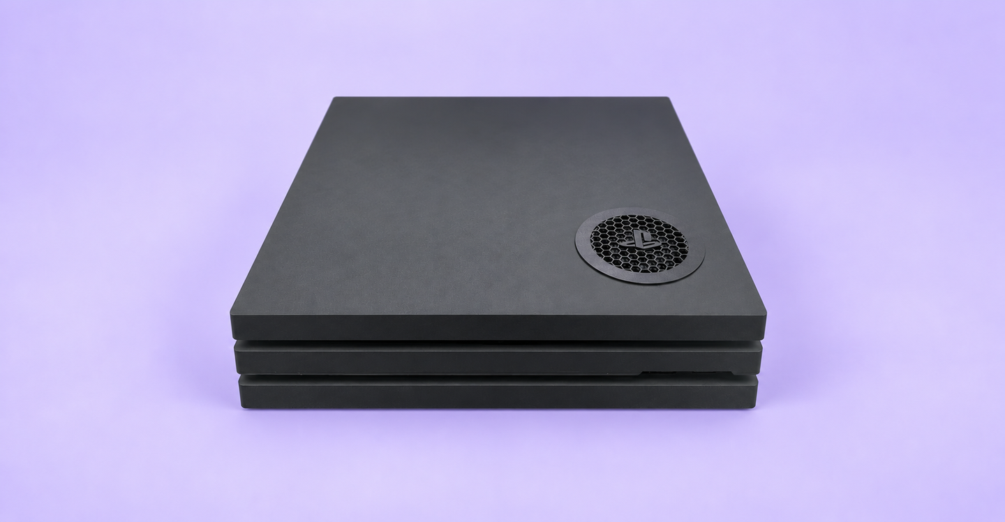 PS4 Pro avec une arrivée d’air filtrée sur le capot.