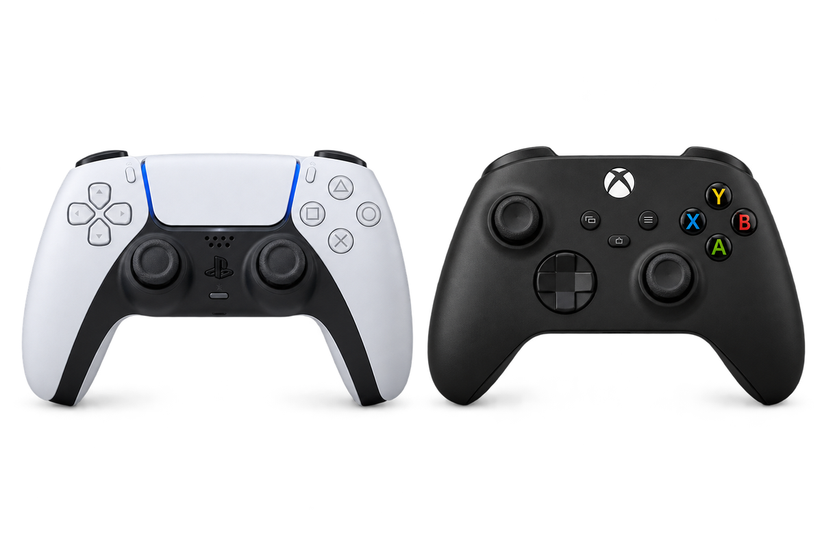 Manettes PlayStation 5 DualSense et Xbox