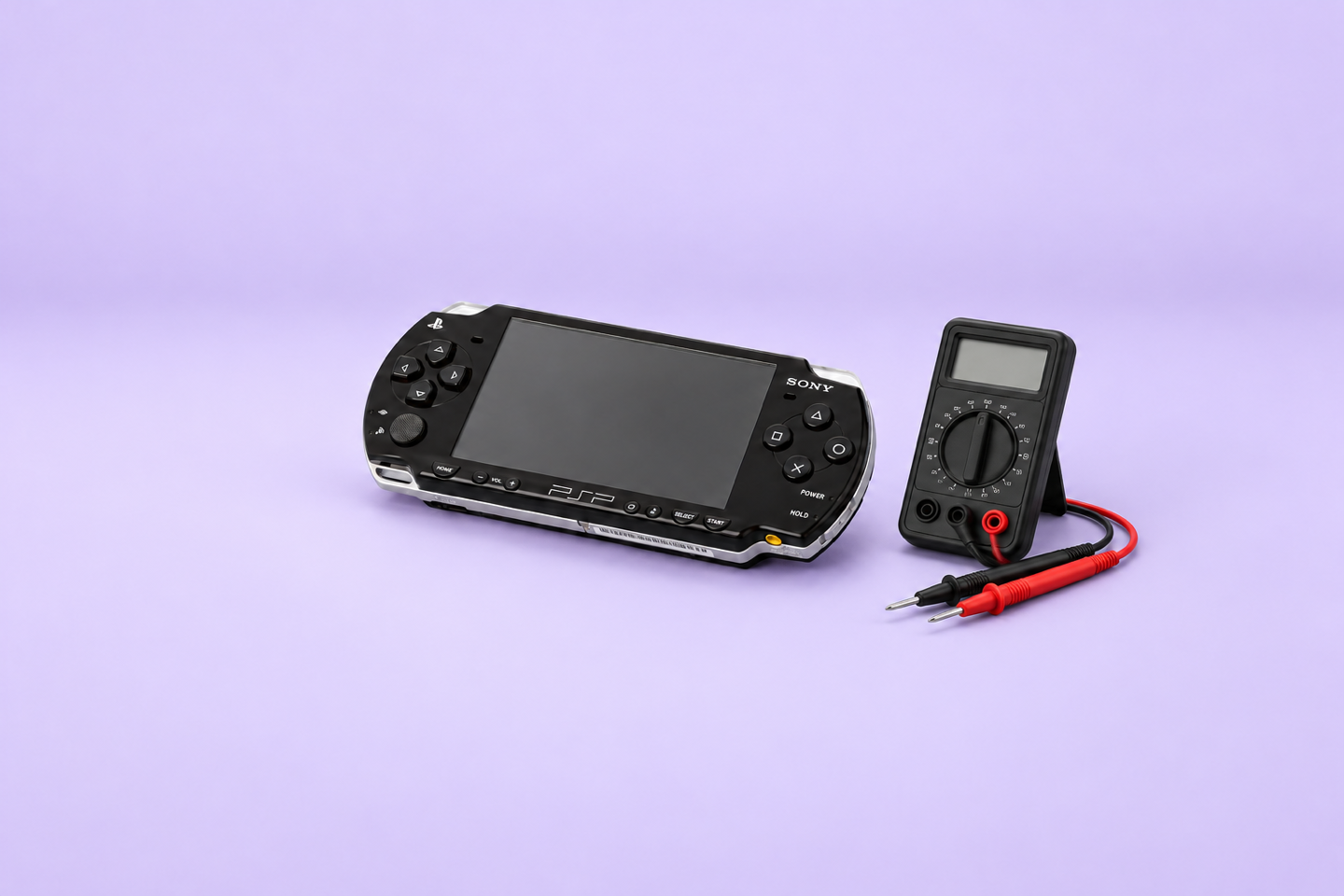 PSP et multimètre pour le diagnostic
