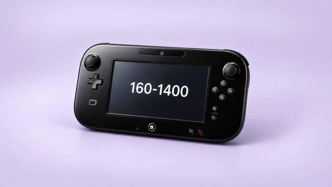 Erreur 160-1400 Nintendo Wii U